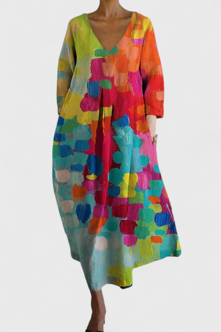 Reguengos – Vestido Fluido com Decote em V