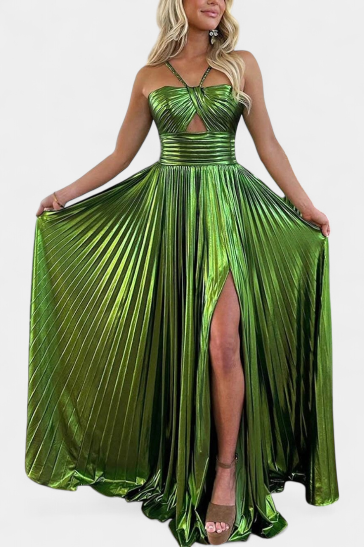 Tabuaço – Vestido Maxi Metalizado