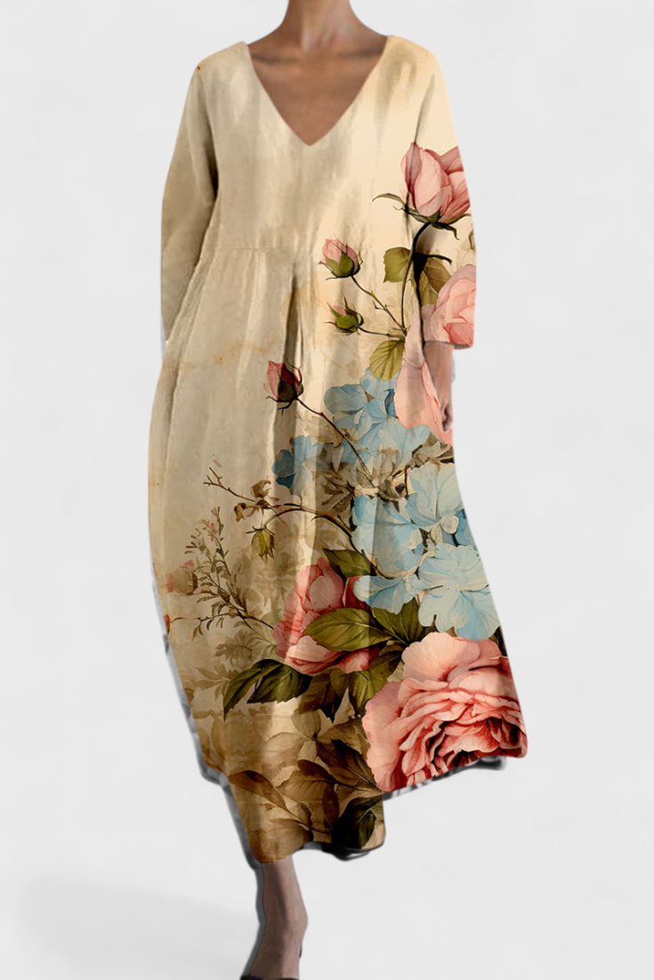 Reguengos – Vestido Fluido com Decote em V