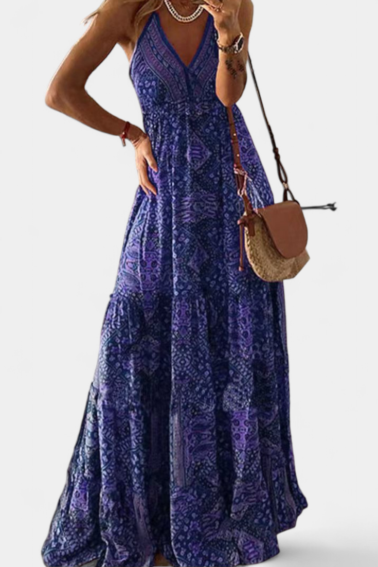 Constância – Vestido Floral de Alças