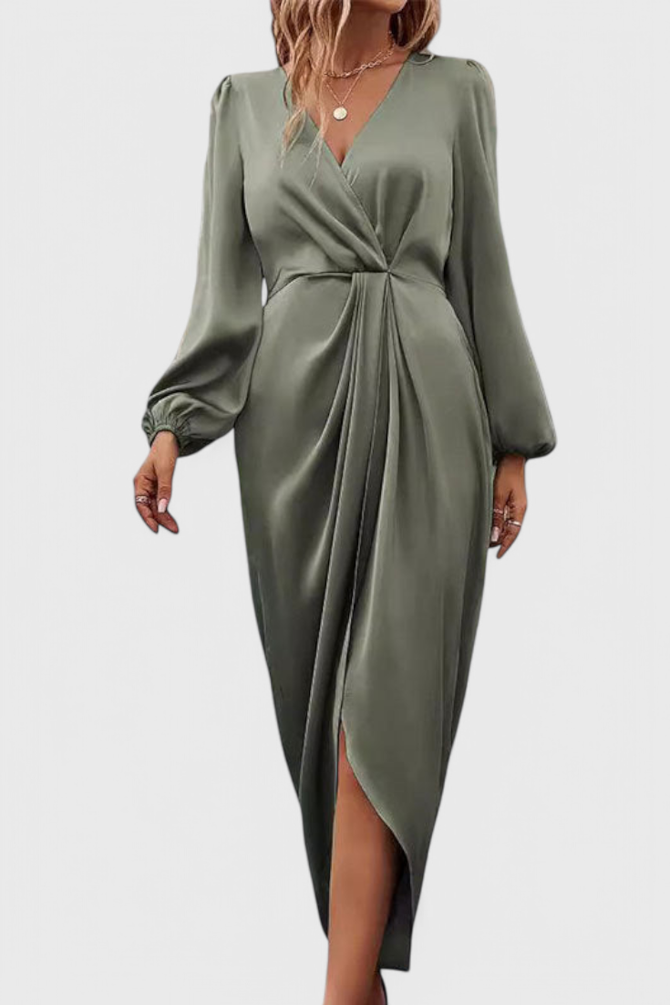 Vila Pouca – Vestido Maxi com Racha Lateral