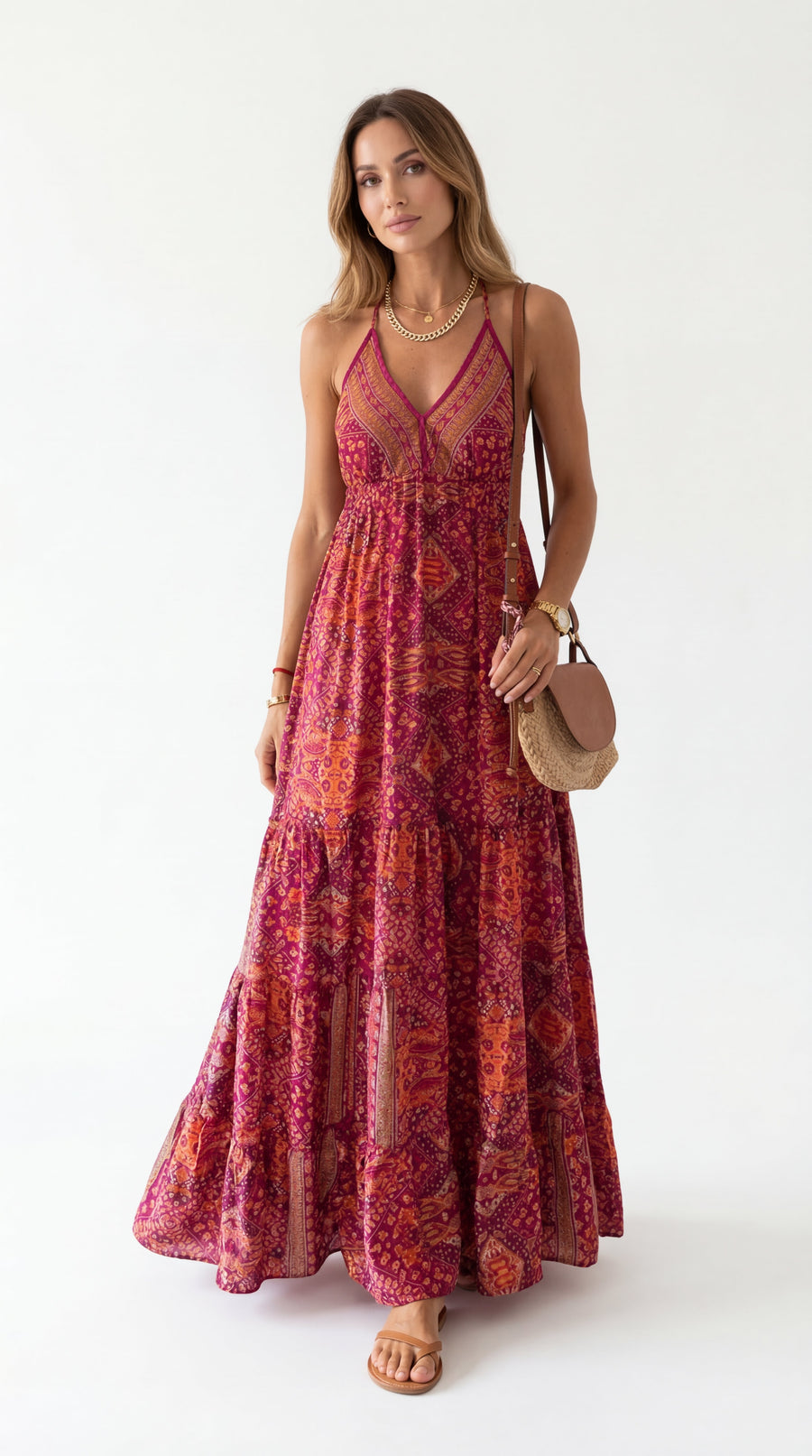 Constância – Vestido Floral de Alças