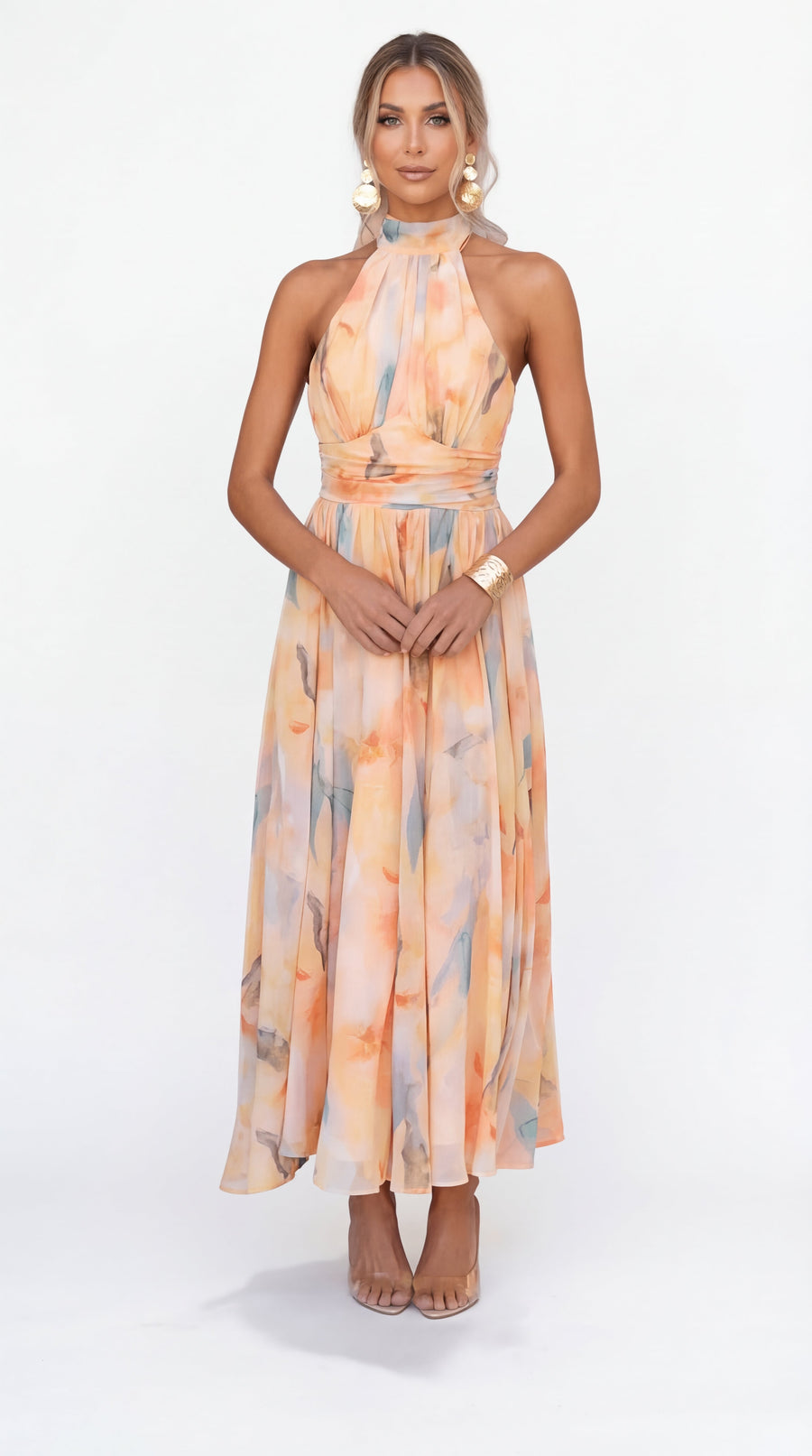 Vinhais – Vestido Halter em Aguarela
