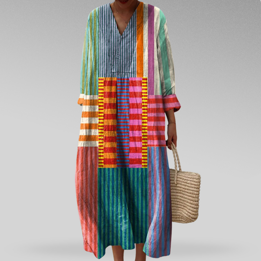 Coelhoso – Vestido com Estampado Geométrico