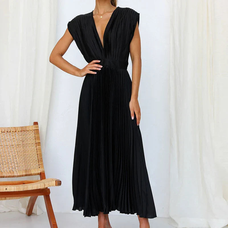 Ribalonga – Vestido Midi de Seda sem Mangas