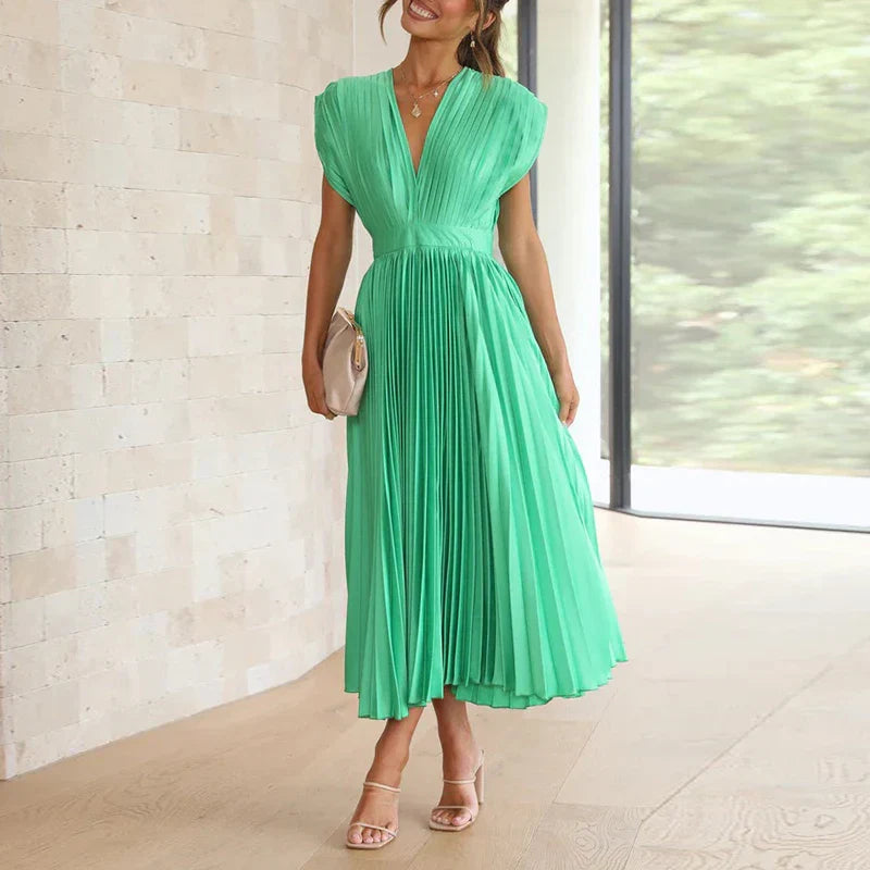 Ribalonga – Vestido Midi de Seda sem Mangas