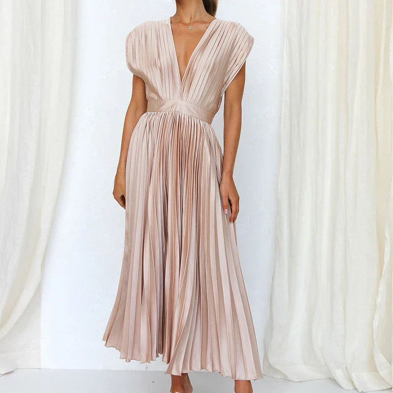 Ribalonga – Vestido Midi de Seda sem Mangas