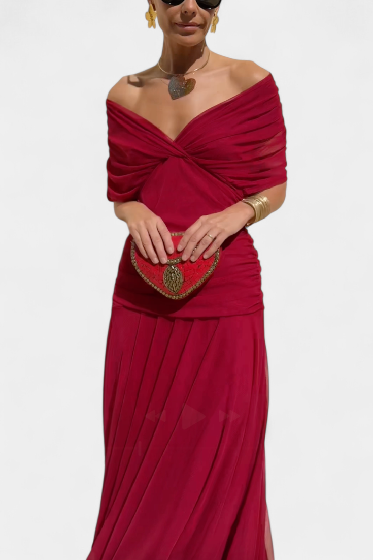 Vilarandelo – Vestido Largo de Flores com Decote em V