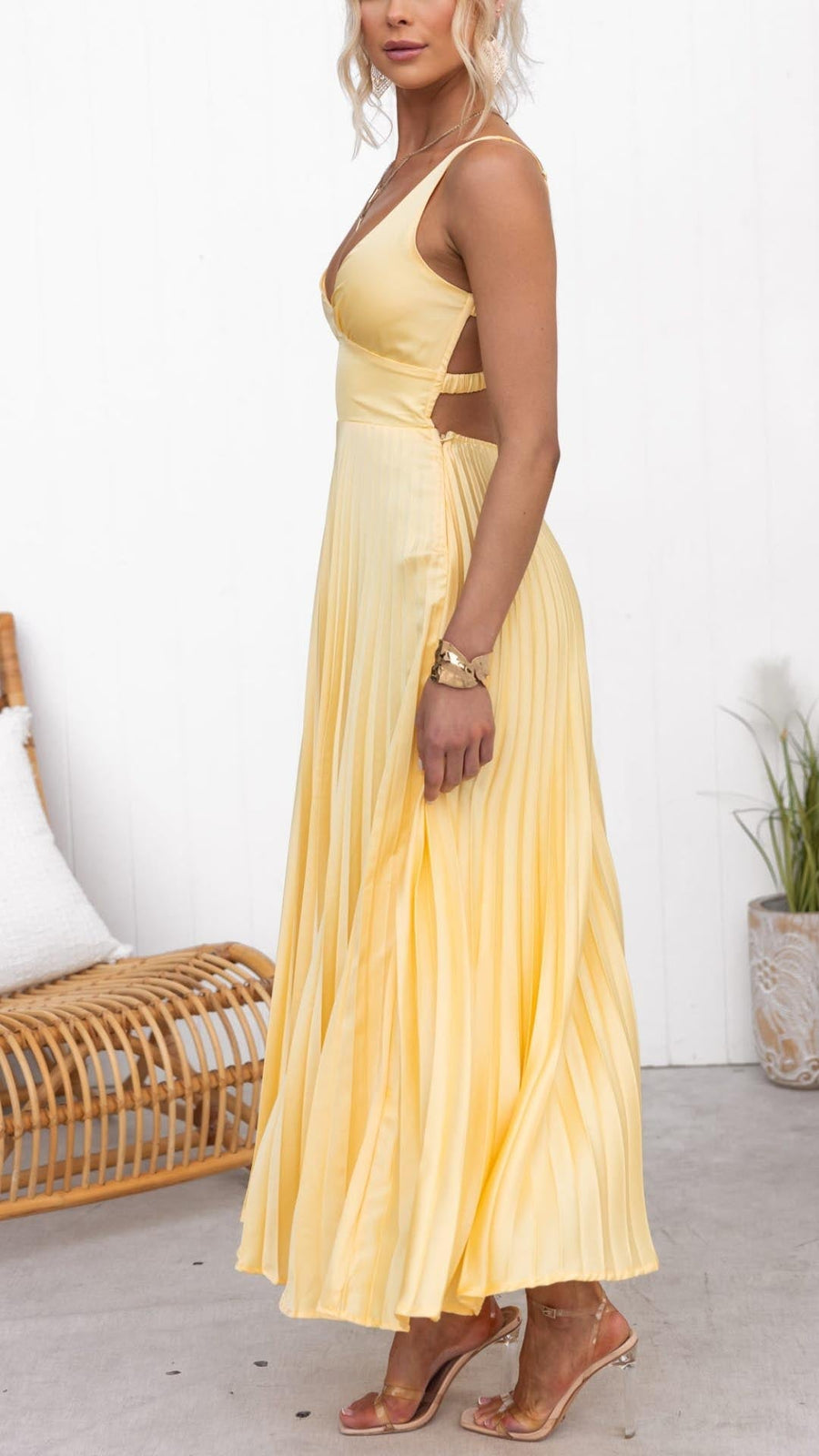 Provesende – Vestido Longo Plissado