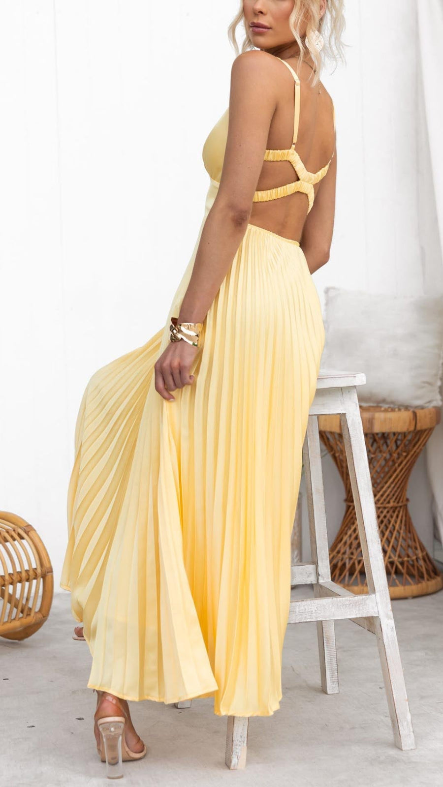 Provesende – Vestido Longo Plissado