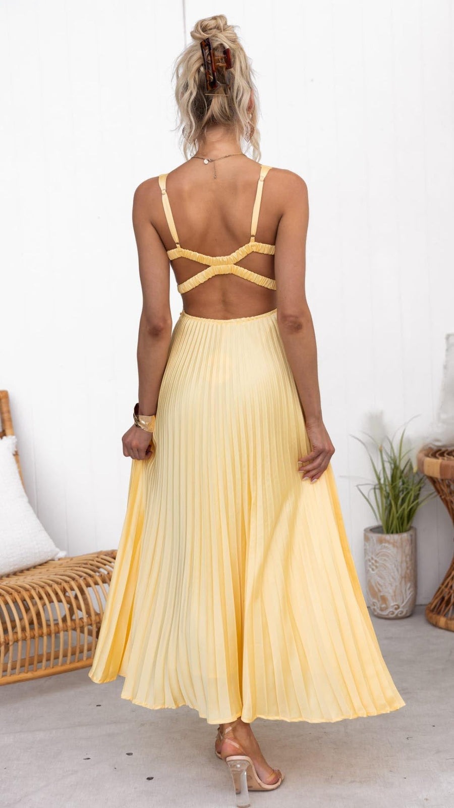 Provesende – Vestido Longo Plissado