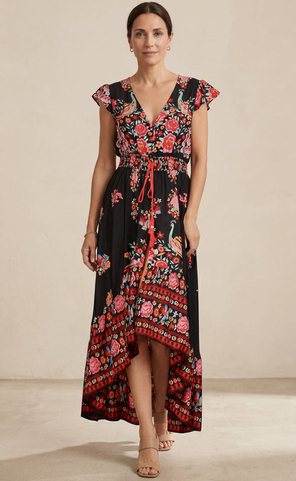 Nisa – Vestido Floral Boémio