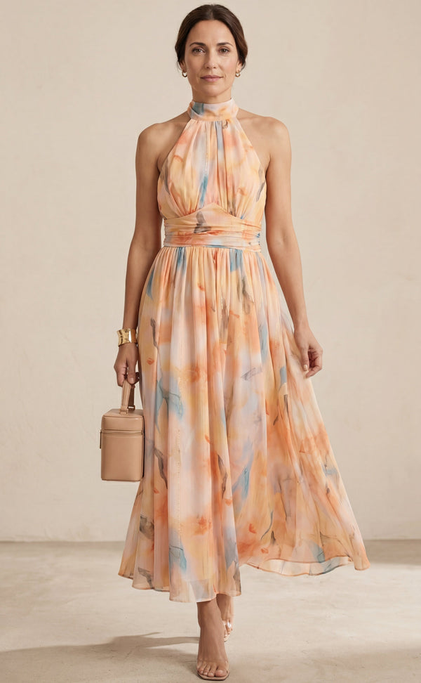 Vinhais – Vestido Halter em Aguarela