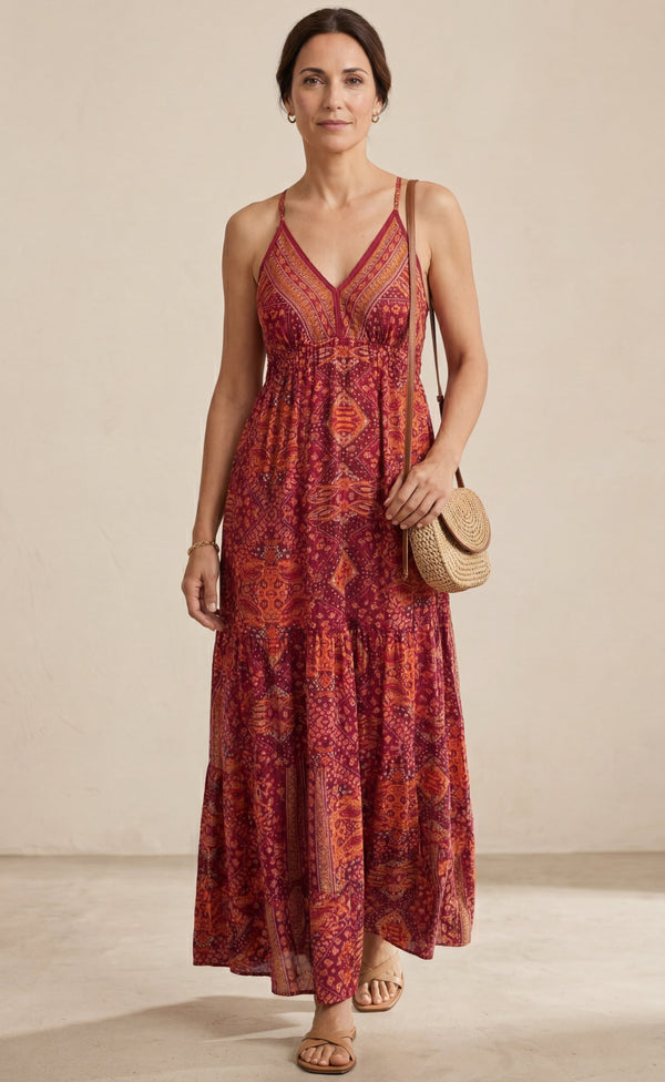 Constância – Vestido Floral de Alças