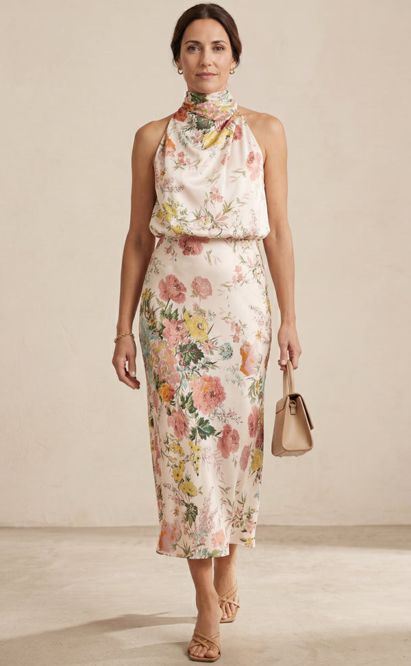 Favaios – Vestido Maxi Floral Halter