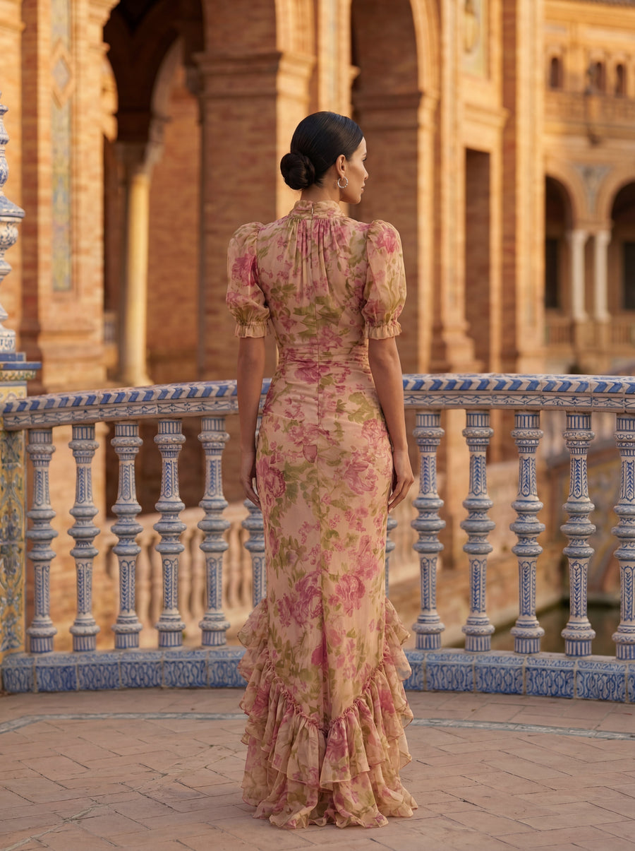 Sabrosa – Vestido Floral em Aguarela
