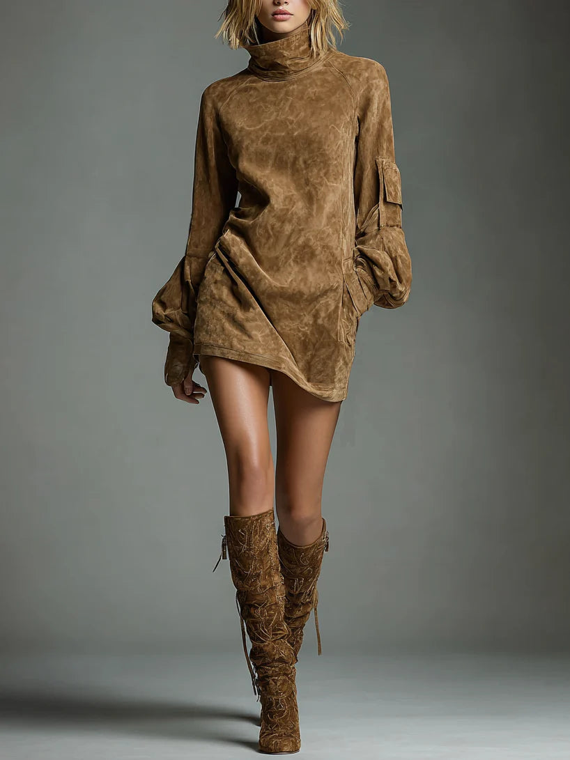 Loriga – Vestido Mini de Camurça