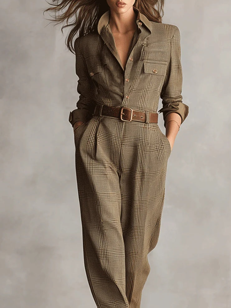 Canaviais – Macacão de Tweed Xadrez
