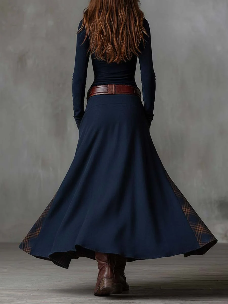 Numão – Vestido Longo de Camurça com Cinto