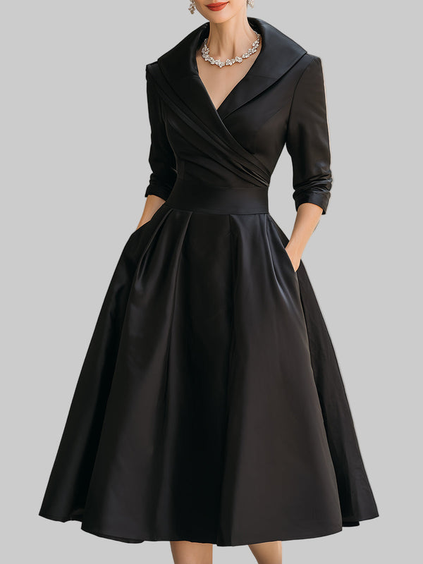 Vila Real – Vestido Midi em Cetim
