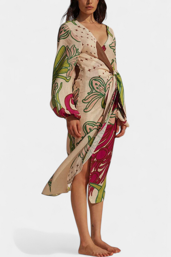 Almourol – Vestido Kimono Estampado