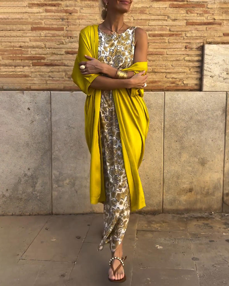 Alfundão – Conjunto de Vestido Longo e Jaqueta