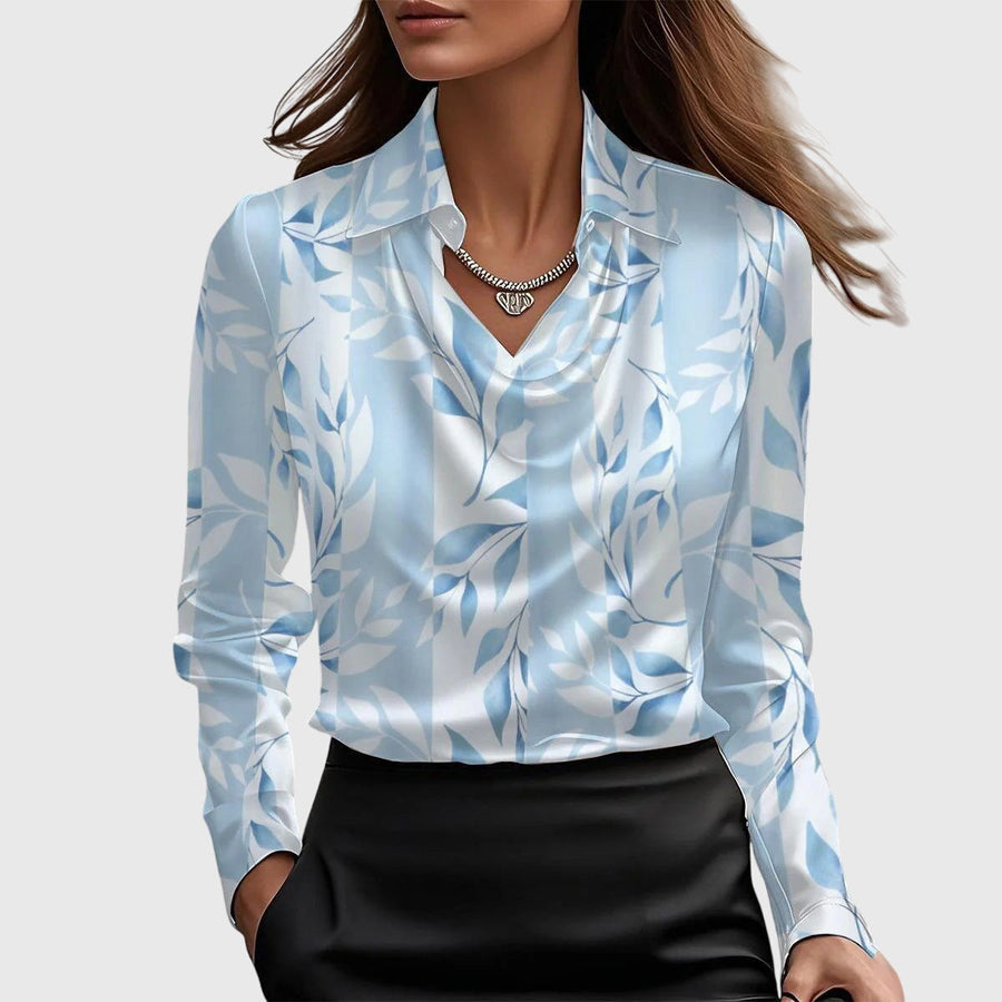 Pias – Blusa Drapeada com Brilho Suave