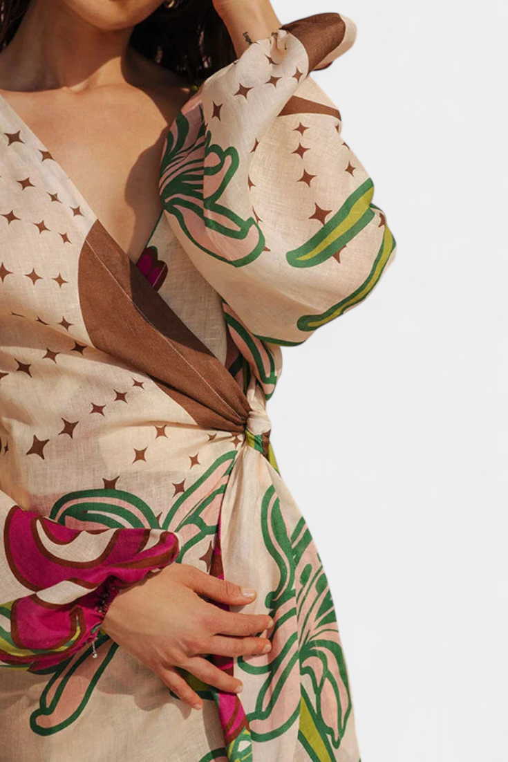 Almourol – Vestido Kimono Estampado