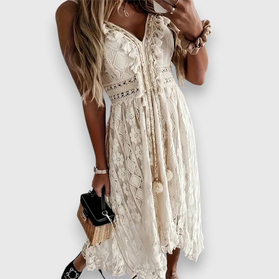 Monforte – Vestido Maxi com Renda