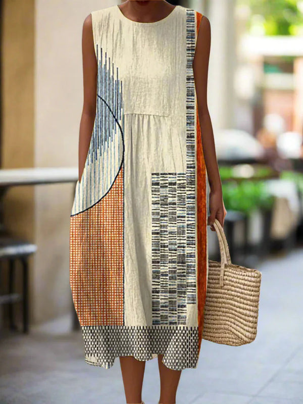 Cebolais – Vestido Geométrico Moderno