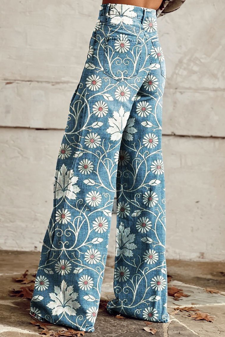 Drave – Calças Boho de Perna Solta