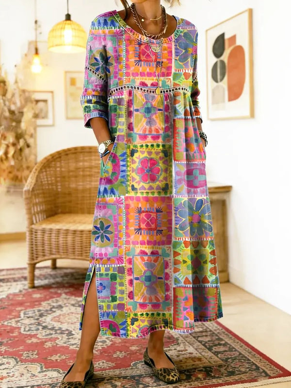 Valença – Vestido de Estampado Étnico