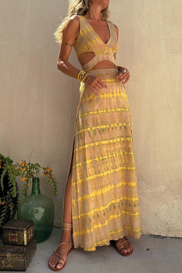 Pitões das Júnias – Vestido Longo de Algodão com Recortes