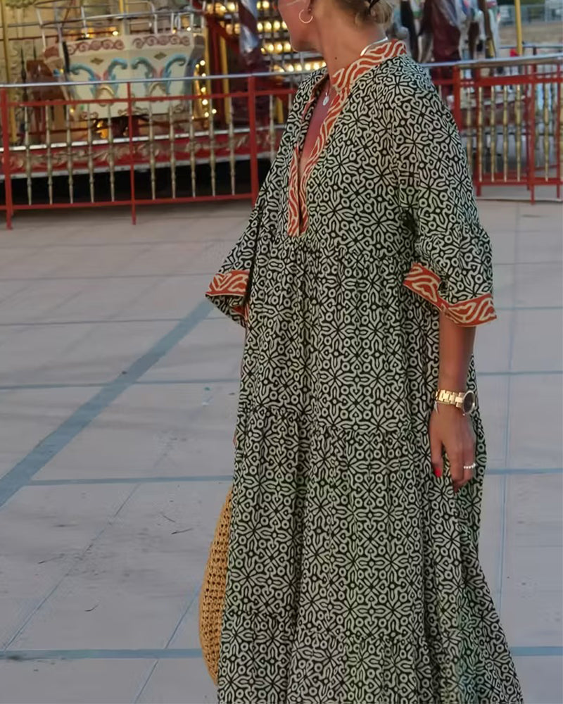 Quirás – Vestido Longo de Verão Estampado