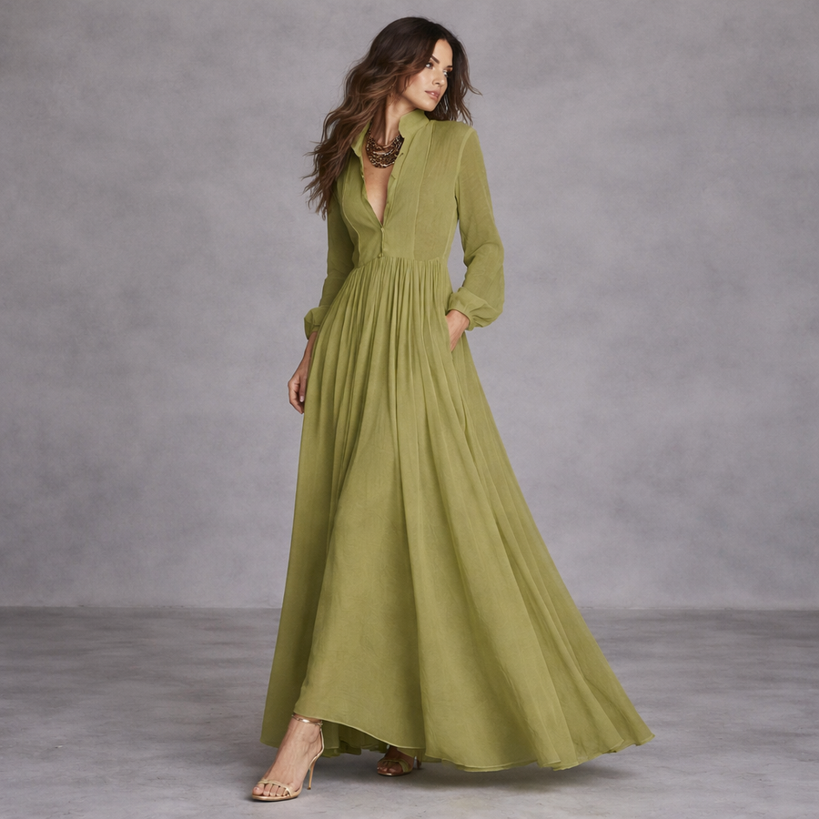 Alvito – Vestido Maxi de Linho e Algodão