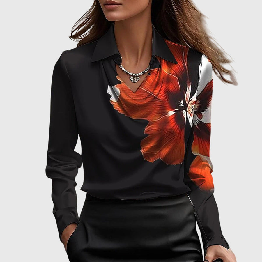 Pias – Blusa Drapeada com Brilho Suave