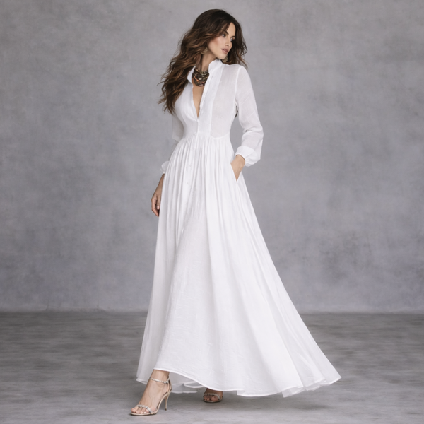Alvito – Vestido Maxi de Linho e Algodão