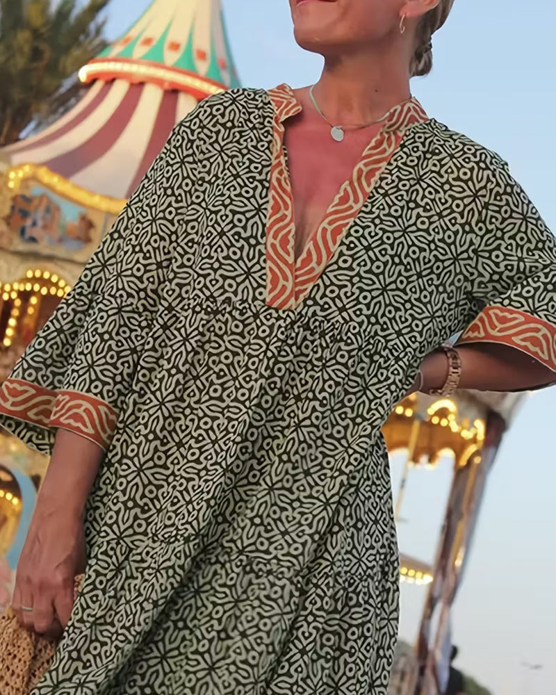 Quirás – Vestido Longo de Verão Estampado