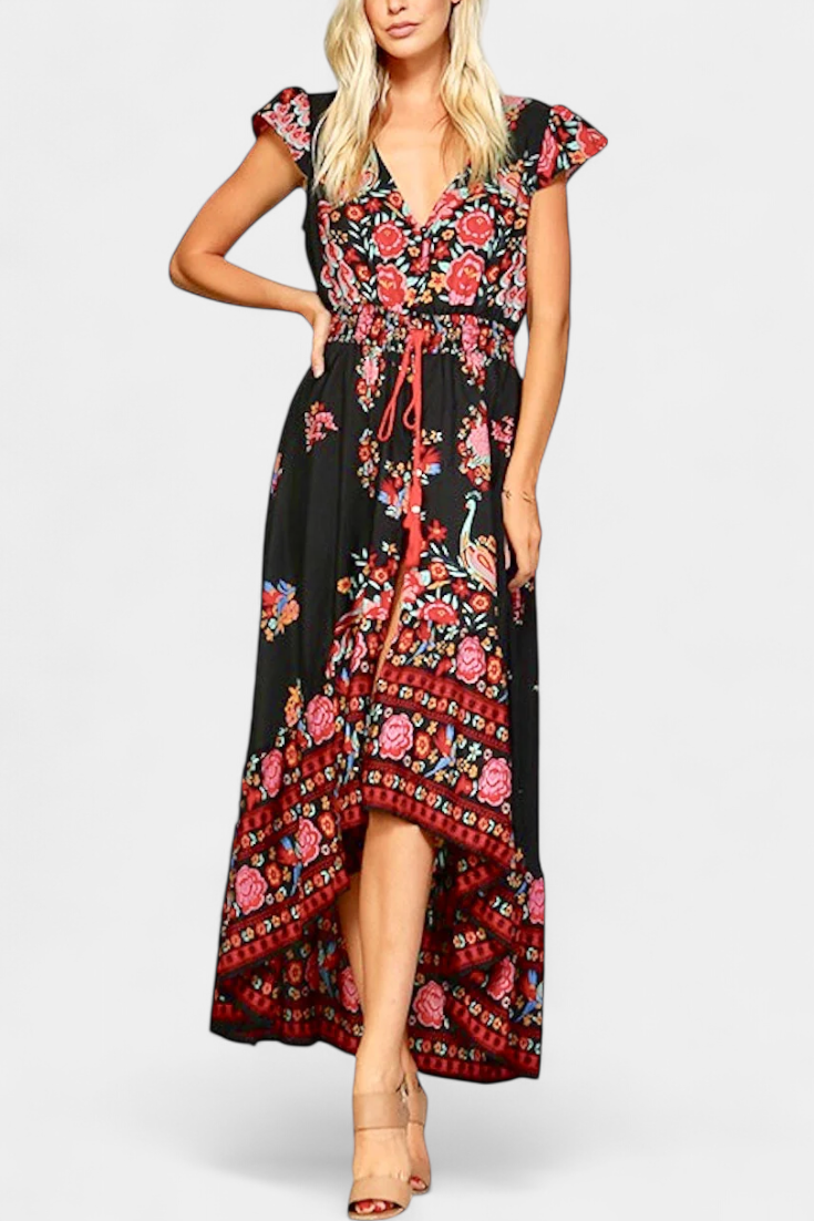Nisa – Vestido Floral Boémio