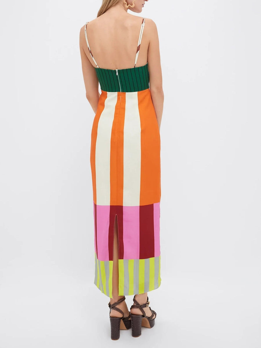 Bruçó – Vestido Longo às Riscas Coloridas