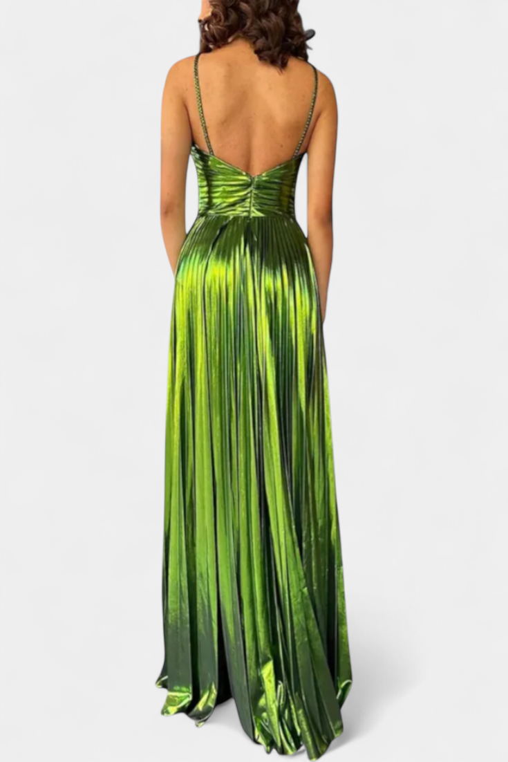 Tabuaço – Vestido Maxi Metalizado