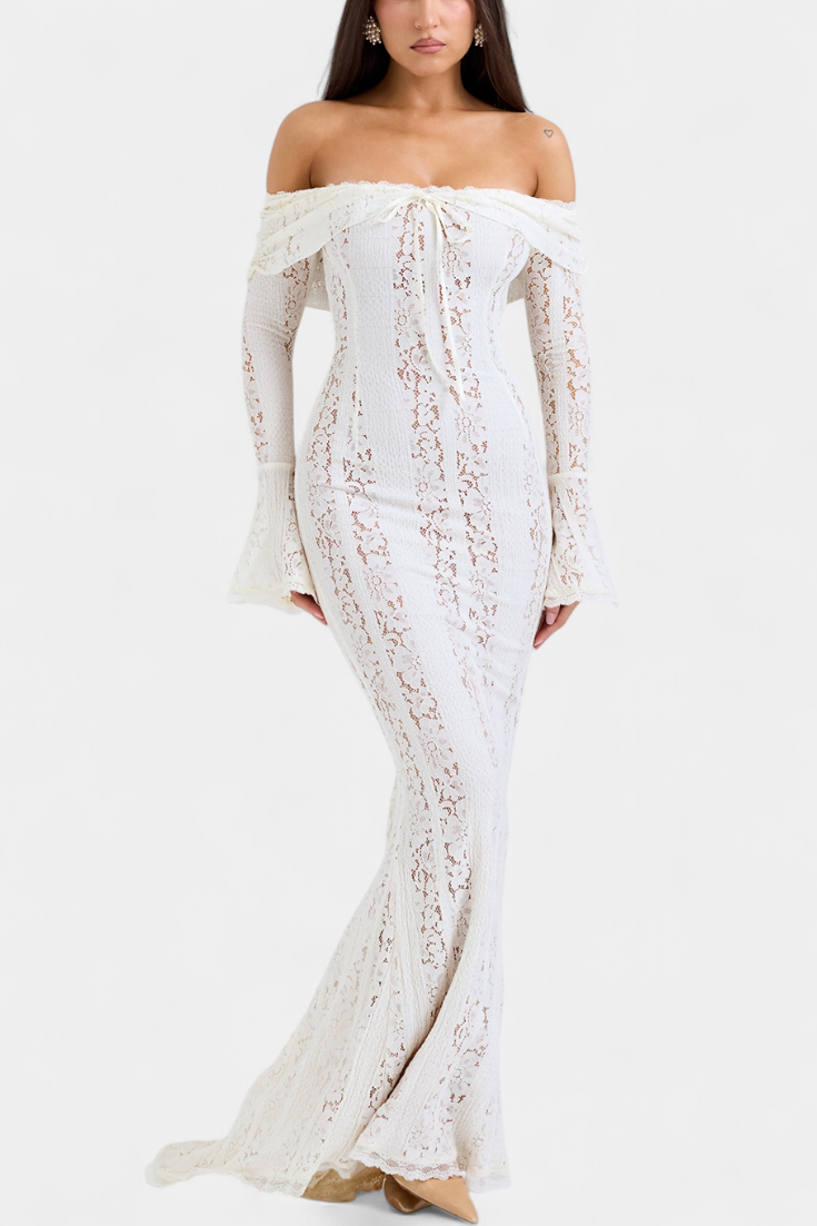 São Pedro do Sul – Vestido Maxi de Renda