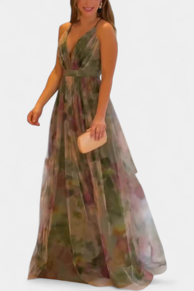 Oliveira de Frades – Vestido Maxi Floral