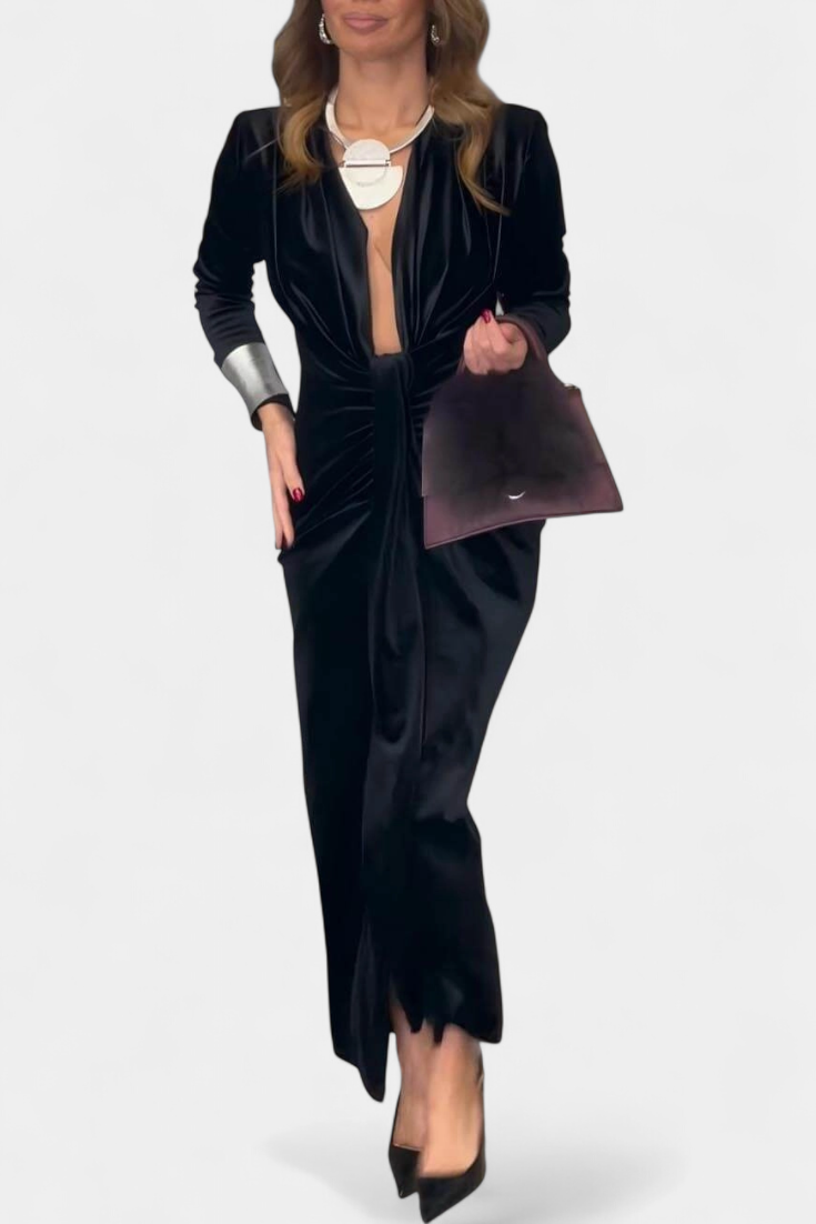 Tábua – Vestido Maxi com Racha Frontal