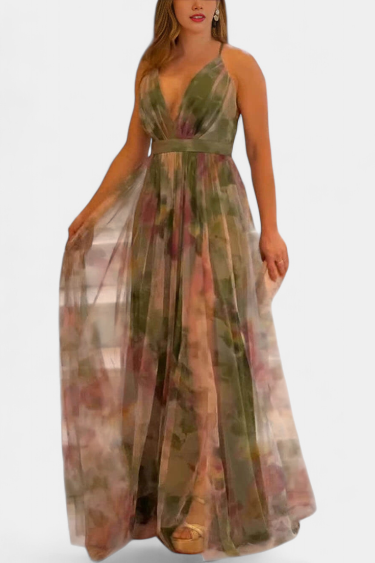 Oliveira de Frades – Vestido Maxi Floral