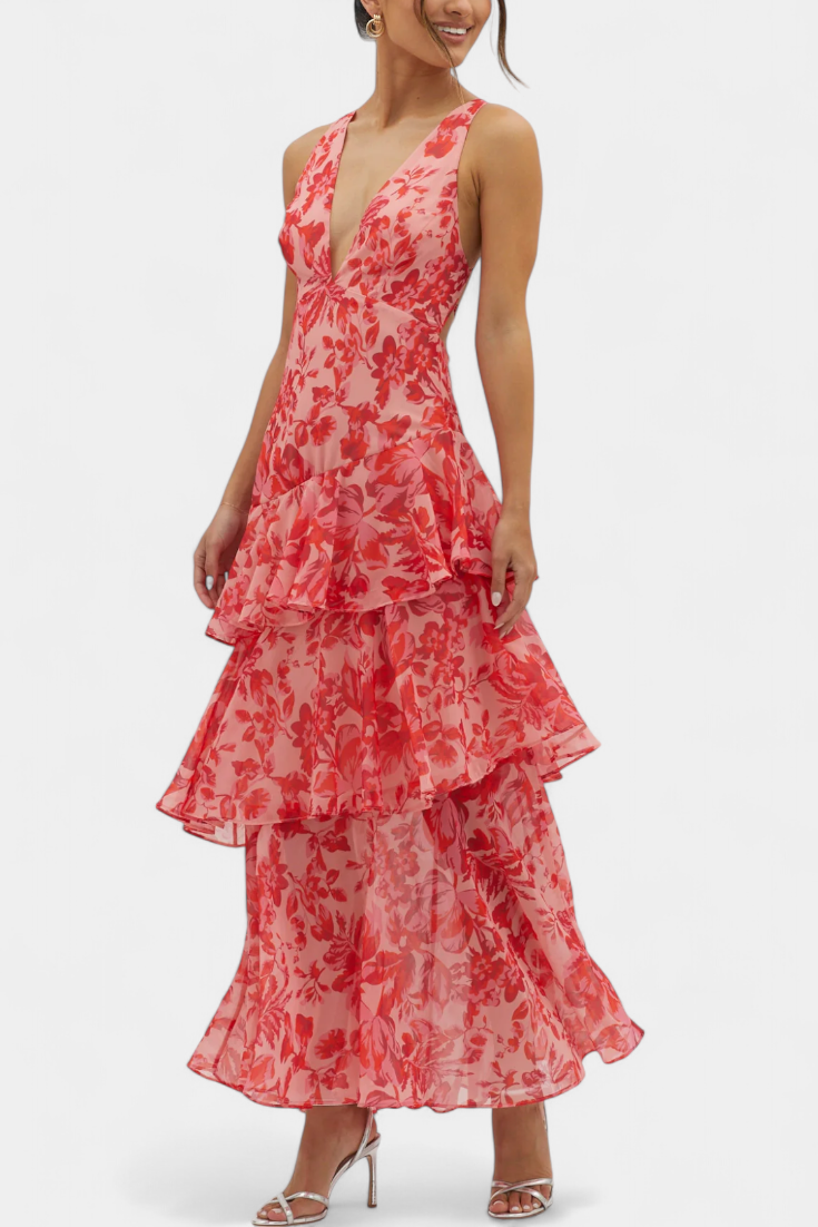 Benavila – Vestido de Chiffon em Camadas