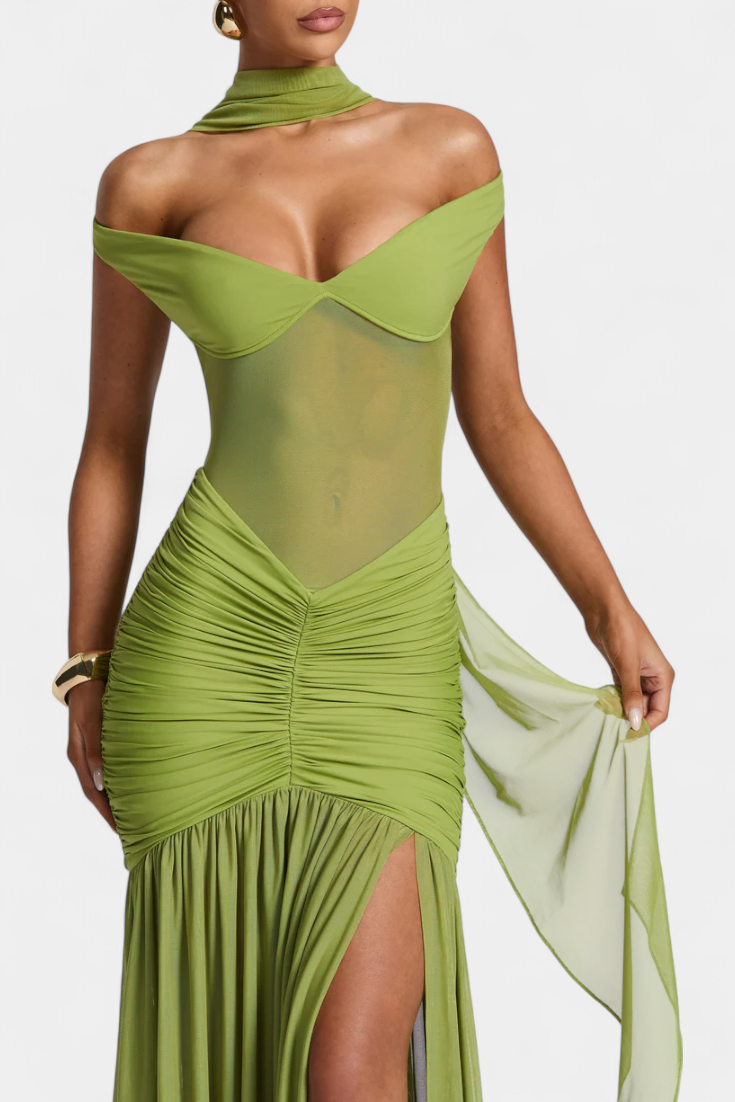 Alfândega – Vestido Maxi de Seda