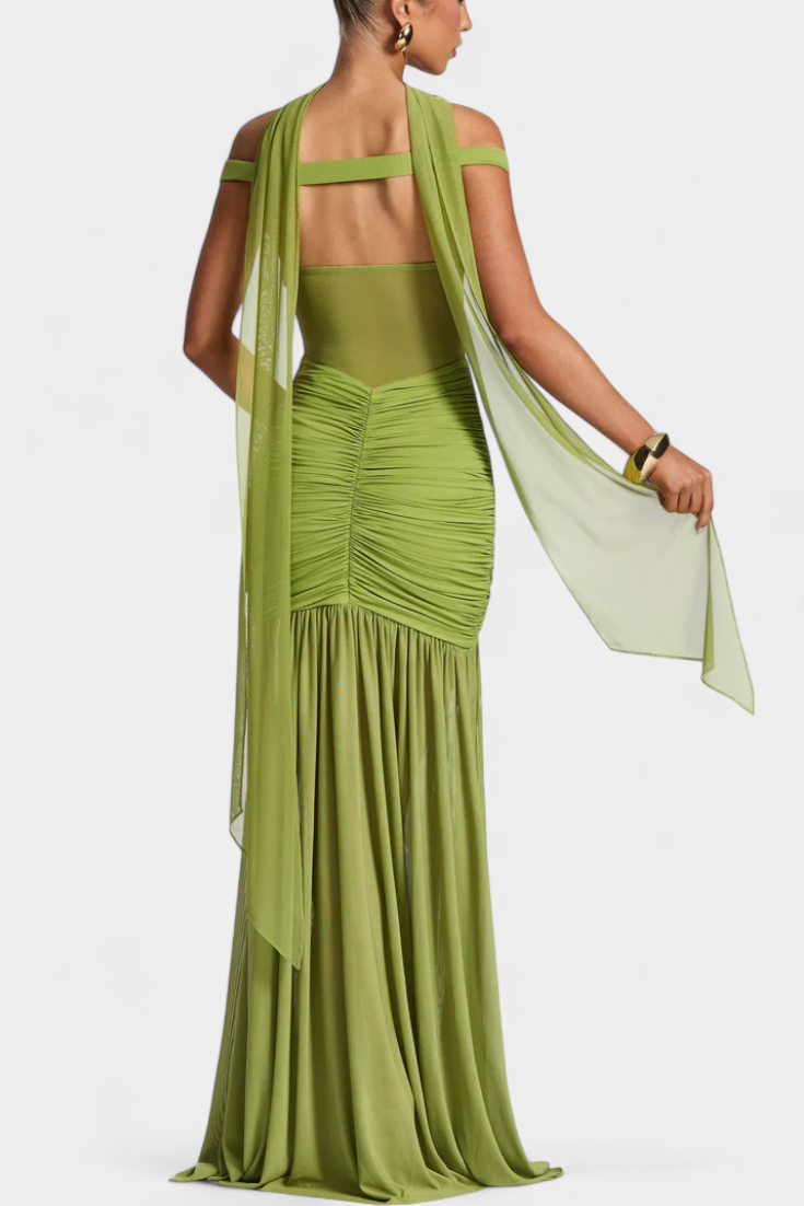 Alfândega – Vestido Maxi de Seda