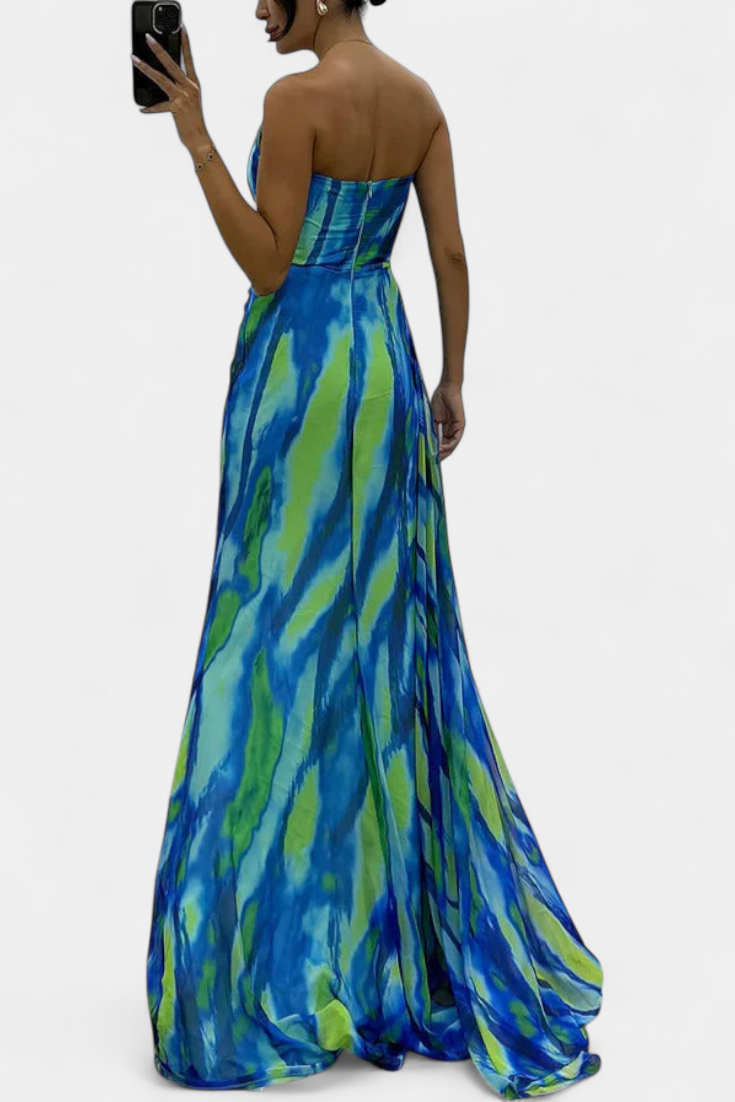 Penedono – Vestido Maxi Assimétrico Estampado