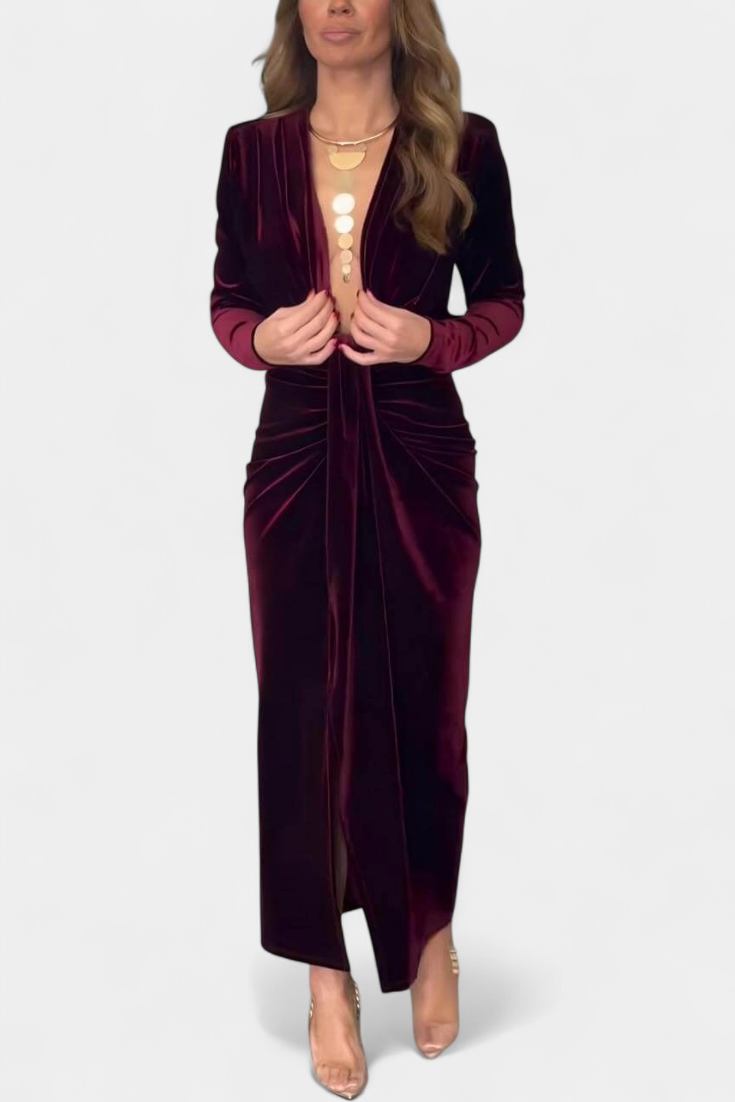 Tábua – Vestido Maxi com Racha Frontal